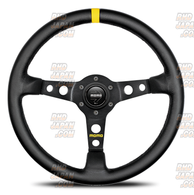 MOMO MOD.07 Steering Wheel 350mm - Black Leather - RHDJapan